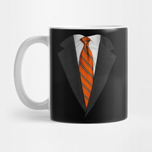 Orange Suit Up! Realistic Suit and Tie Costume For Business Casual Mug